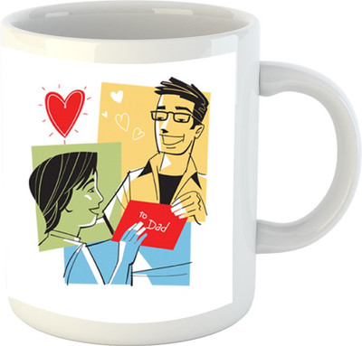 

Huppme I love You Dad White Ceramic Mug(350 ml)