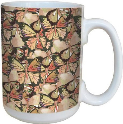 

Tree-Free Greetings Greetings lm43652 Amazing Butterfly Pattern by Shell Rummel Ceramic with Full-Sized Handle, 15-Ounce, Multicolored Ceramic Mug(60 ml), Multicolor