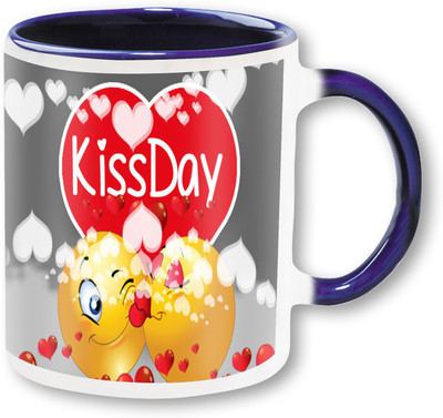 

PhotogiftsIndia Happy Kiss Day 01.Jpg Ceramic Mug(325 ml)