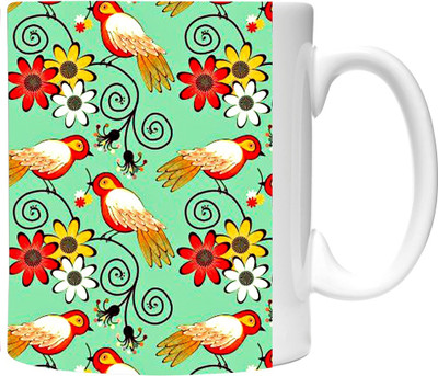 

Crackndeal Round Ceramic Mug(300 ml), Multicolor
