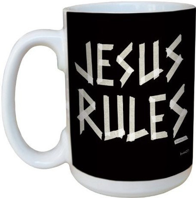 

Tree-Free Greetings Greetings lm44271 Jesus Rules: Revelation 19:16 Ceramic with Full-Sized Handle, 15-Ounce Ceramic Mug(60 ml), Multicolor