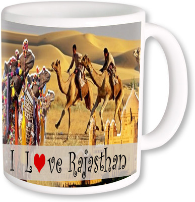 

PhotogiftsIndia I Love Rajasthan With Camel Ceramic Mug(325 ml)