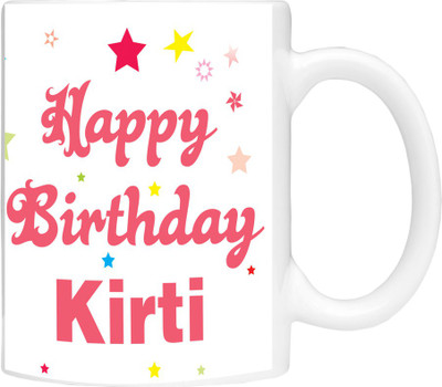 

Simbright kirti birthday Ceramic Mug(350 ml), White