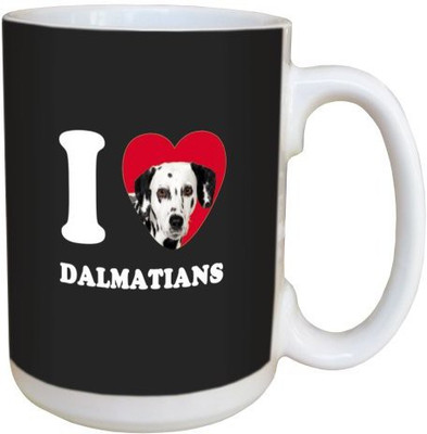 

Tree Free Free Greetings LM45040 I Heart Dalmatians Ceramic with Full-Sized Handle, 15-Ounce Ceramic Mug(60 ml), Multicolor