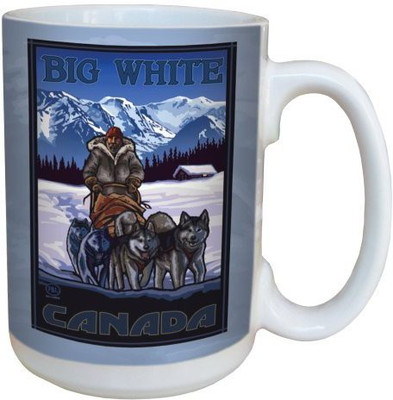 

Tree-Free Greetings Greetings 79344 Big White Canada Dogsledding by Paul A. Lanquist Ceramic with Full-Sized Handle, 15-Ounce, Multicolored Ceramic Mug(60 ml), Multicolor