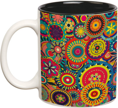 

Prithish Pschedelic Collection 3 Ceramic Mug(330 ml), Multicolor