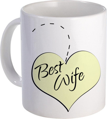 

SKY TRENDS Best Wife In the World Nice Gift For Anniversery And VAlentine Day Design (99) Ceramic Mug(320 ml), White