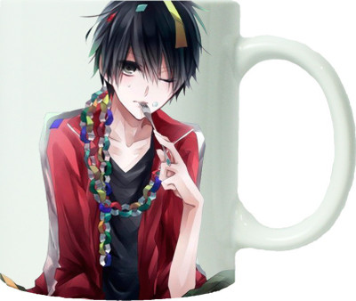 

Maison N Mode Anime Boy Sad Coffee Ceramic Mug(330 ml), Multicolor