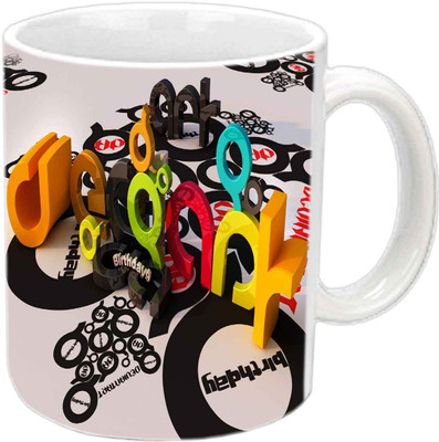 

Raj Laxmi confused b'day white mug Ceramic Mug(350 ml)