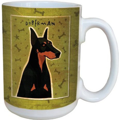 

Tree-Free Greetings Greetings sg44009 Doberman by John W. Golden Ceramic with Full-Sized Handle, 15-Ounce Ceramic Mug(60 ml), Multicolor
