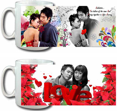 

PrintMyFashion PMF-MU-P- Ceramic Mug(325 ml, Pack of 2), White