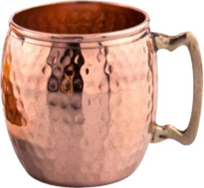

TeraShopee Hammered Copper Mug(550 ml), Beige