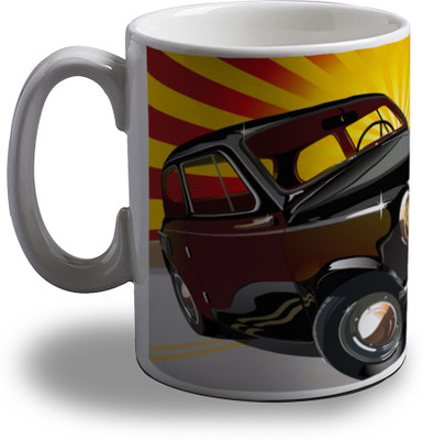 

Artifa Vintage Black Car Porcelain, Ceramic Mug(350 ml), Multicolor