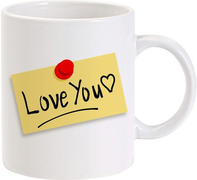 Lolprint Love you Pinned Note Ceramic Coffee Mug(325 ml)