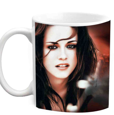 

Raj Laxmi Beautiful Kristen Stewert White Ceramic Mug(350 ml)