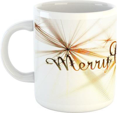 

Deeher Gifts Merry christmas design69 Ceramic Mug(330 ml), Multicolor