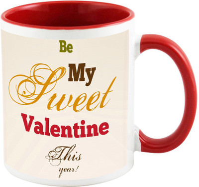 

AllUPrints Let The Love Grow Stronger On Valentines Day Red Ceramic Mug(325 ml)