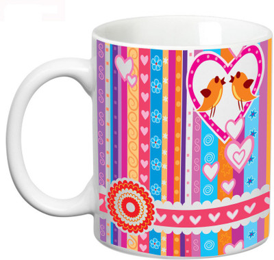 

Prithish Abstract Design 38 Ceramic Mug(330 ml), Multicolor