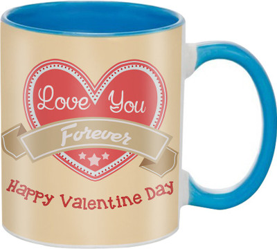 

SKY TRENDS Beautiful Special and Best Happy Valentine Gifts for Boyfriend Girlfriend Fiance Wife Husband Friends Birthday Anniversary027 Ceramic Mug(325 ml), Blue