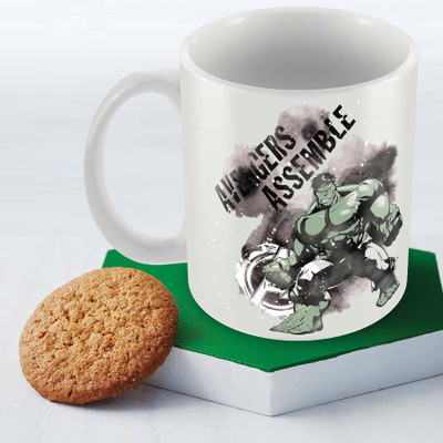 

Posterboy Avengers Assemble - Hulk in action Officially Licensed Ceramic Mug(350 ml), Multicolor