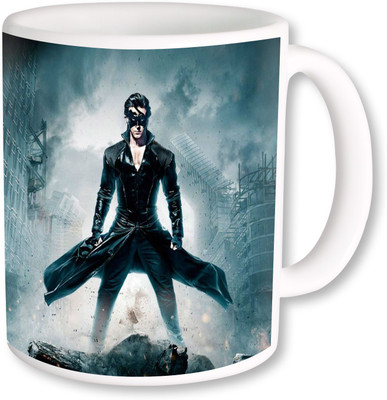 

Heyworlds krrish Ceramic Mug(325 ml), Multicolor