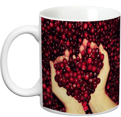 

Prithish Heart Made With Cherries Ceramic Mug(330 ml)