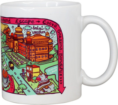 

Chumbak MG17 Ceramic Mug(300 ml), Multicolor