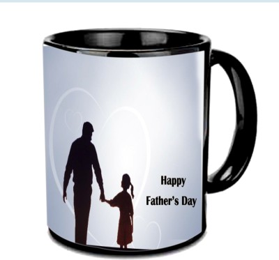 

Raj Laxmi Wish You A Happy Fathers day With Sweet Design Multicolor Ceramic Mug(3.5 ml), Black