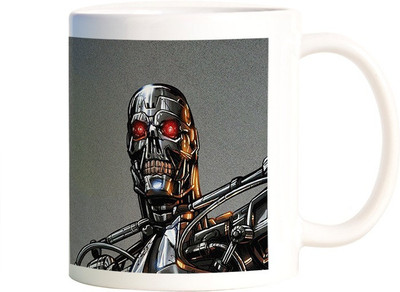 

Rangeele Inkers Terminator Robot Ceramic Mug(300 ml), Multicolor