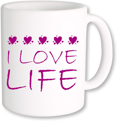 

PhotogiftsIndia I Love Life_02 Ceramic Mug(325 ml), Multicolor