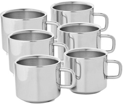 DEEP Pack of 6 Stainless Steel SOBER(Silver)