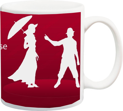 

ME&YOU Gift for Husband/Wife/Boyfriend/Girlfriend/lover;Happy Propose Day Red Printed Ceramic Mug(325 ml), Multicolor