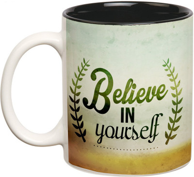 

Prithish Believe In Yourself Double Color Ceramic Mug(330 ml), Multicolor