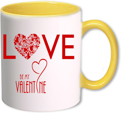 

Heyworlds love be my valentine day gifts 0012 Ceramic Mug(325 ml), Multicolor