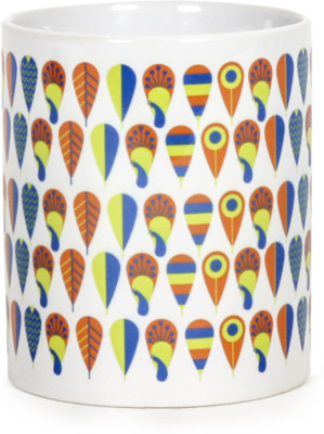 

Chumbak Festive Feathers Ceramic Mug(300 ml), Multicolor