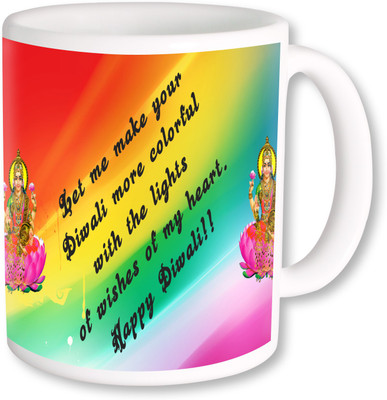 PhotogiftsIndia Happy Diwali And Deepawali 004 Ceramic Mug(325 ml), Multicolor