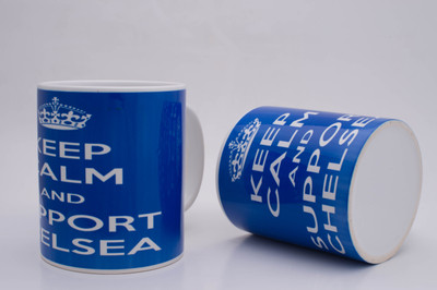 50% OFF on 642 Stitches Keep Calm and Support Chelsea Porcelain Mug