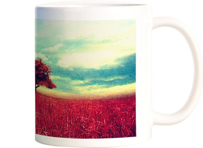 

Rangeele Inkers Beautiful Red Autumn Ceramic Mug(300 ml), Multicolor