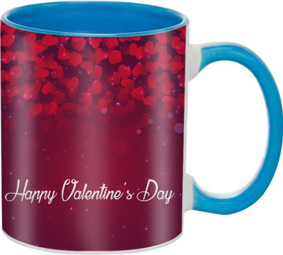 

SKY TRENDS Great Romantic Love Best Gifts For Valentine Day For Girlfriend Boyfriend Fiance Wife Husband, Anniversary,Christmas, Design 096 Ceramic Mug(325 ml), Blue