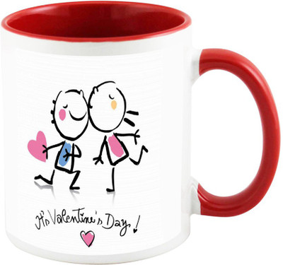

AllUPrints Superb Gift On Valentines Day Red Ceramic Mug(325 ml)