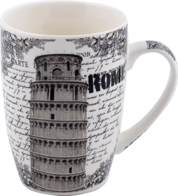 

Chrome Rome Ceramic Mug(320 ml), Black;white