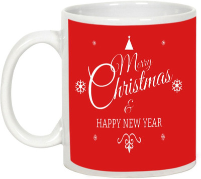 

AllUPrints Hanging Christmas Bells Ceramic Mug(325 ml), White