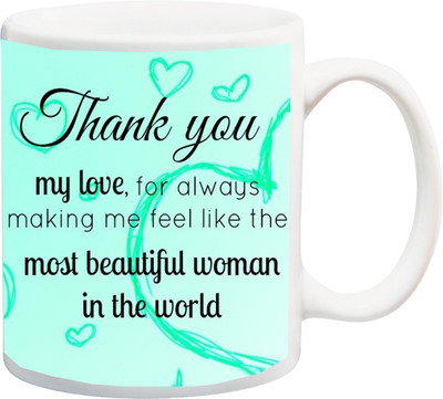 

ME&YOU Gift for Husband/Wife/Boyfriend/Girlfriend On Valentine's Day;Life Is Better With Your Best Friend That's Why I Married Mine Black Font in Green BG Printed Ceramic Mug(325 ml), Multicolor