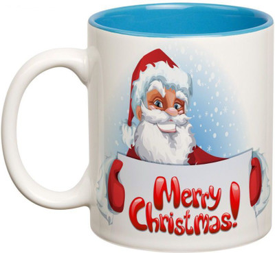 

Prithish Merry Christmas Design 4 Double Color Ceramic Mug(330 ml), Multicolor