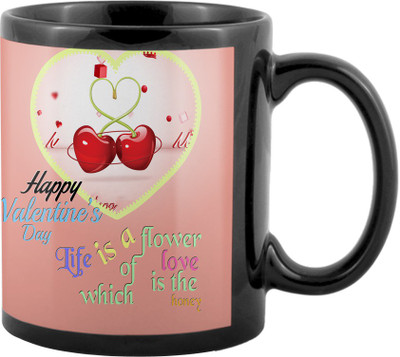 

SKY TRENDS Valentine Gifts For Special Girlfriend,Boyfriend,Wife,Husband,design 43 Ceramic Mug(325 ml), Black