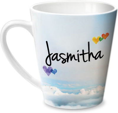

Hot Muggs Simply Love You Jasmitha Conical Ceramic Mug(350 ml)