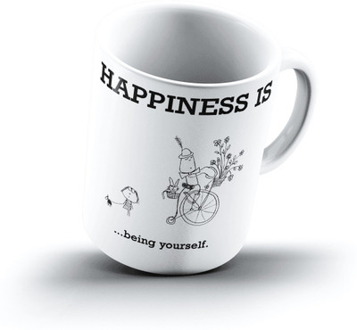 

Ucard Happiness Is1578 Bone China, Ceramic, Porcelain Mug(325 ml)