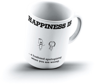 

Ucard Happiness Is2208 Bone China, Ceramic, Porcelain Mug(325 ml)