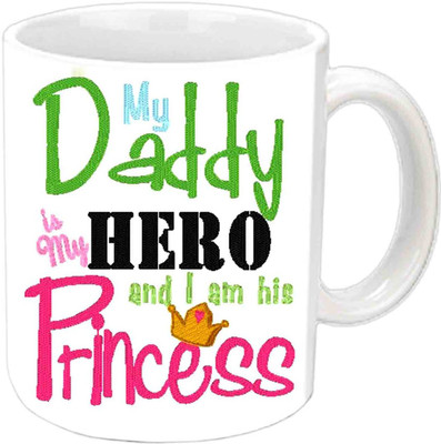 Raj Laxmi Nice Short Quote About Dad White Ceramic Mug(350 ml)