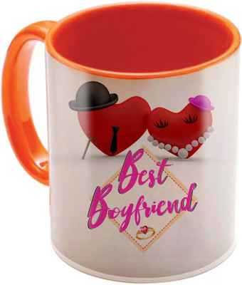 

SKY TRENDS Wonderful & Best Valentine Orange Gift For GirlFriend,Boyfriend,Husband,Wife,Friend Design Cod 040 Ceramic Mug(325 ml)